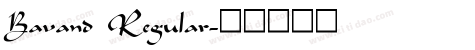 Bavand Regular字体转换